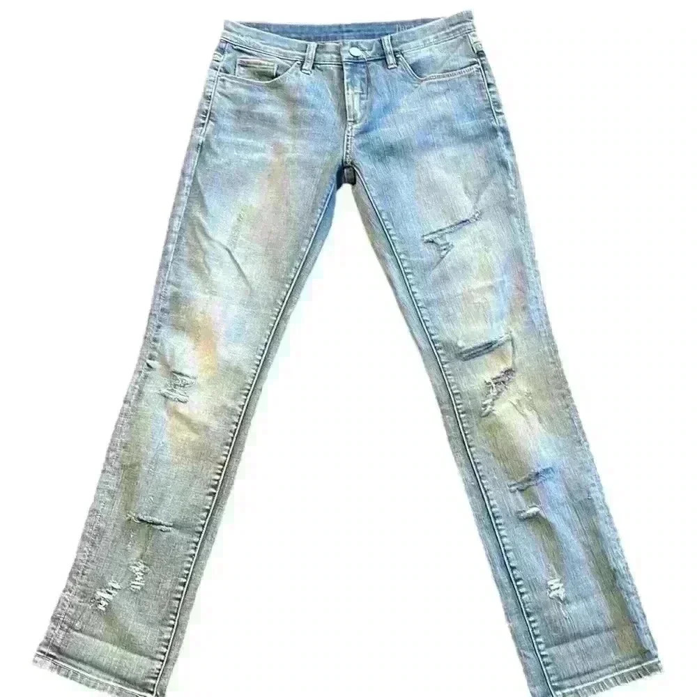 BLANK NYC Distressed Jeans Straight Leg Size 27